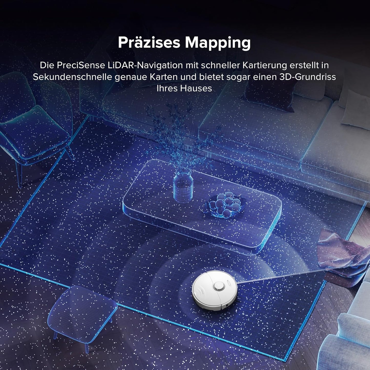 Roborock S8 Pro Ultra – Saug- & Wischroboter mit All-in-One-Station | 6000 Pa Power | Selbstentleerung & Selbstreinigung | LiDAR & 3D-Hinderniserkennung