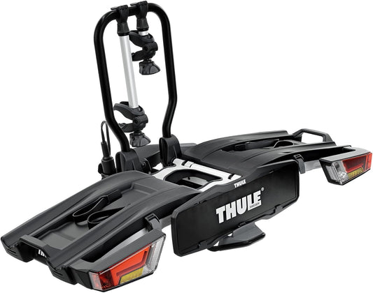 Thule Foldable Fahrradträger – Für 2 Fahrräder | E-Bike geeignet | 60 kg Tragkraft | Faltbar & kompakt | Schwarz/Aluminium