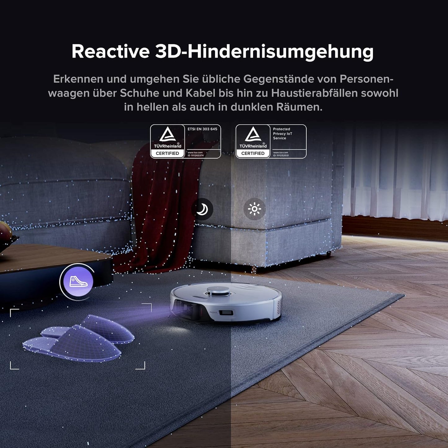 Roborock S8 Pro Ultra – Saug- & Wischroboter mit All-in-One-Station | 6000 Pa Power | Selbstentleerung & Selbstreinigung | LiDAR & 3D-Hinderniserkennung